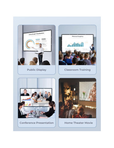 Soporte de Piso para Proyector y Pantalla 4K HD 120" Ajustable