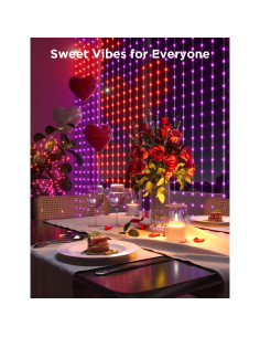 Luces de Cortina LED Govee 1.5x2m RGBIC IP65 para Decoración 2