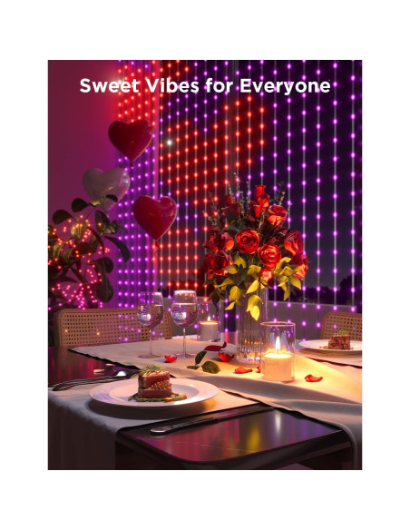 Luces de Cortina LED Govee 1.5x2m RGBIC IP65 para Decoración