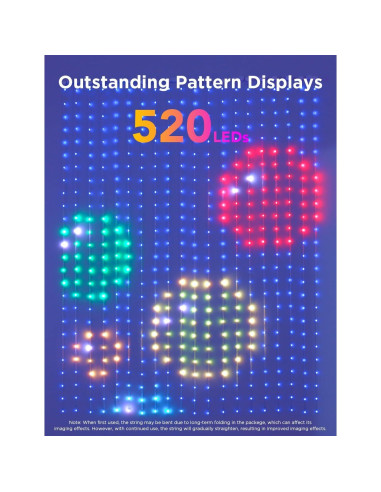 Luces de Cortina LED Govee 1.5x2m RGBIC IP65 para Decoración