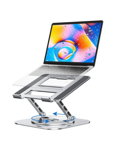 Soporte de Laptop Ajustable MCHOSE Ergonómico 360 Plata