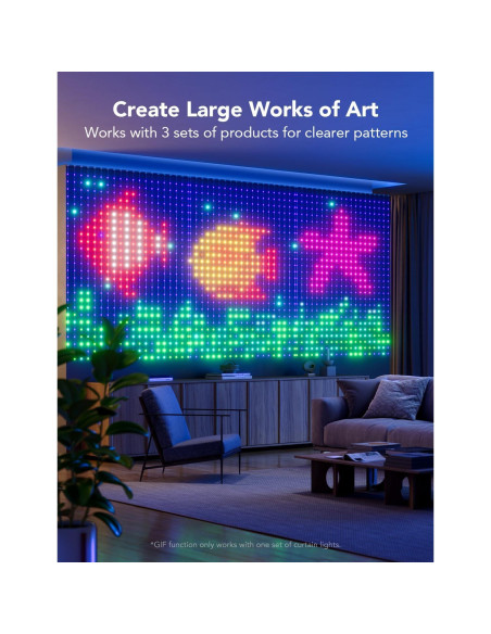 Luces de Cortina LED Govee 1.5x2m RGBIC IP65 para Decoración