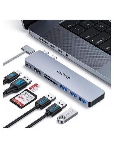 Hub USB C GIISSMO 7-en-2 para MacBook Pro/Air 4K HDMI