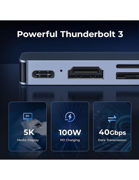 Hub USB C GIISSMO 7-en-2 para MacBook Pro/Air 4K HDMI Hub USB C GIISSMO 7-en-2 para MacBook Pro/Air 4K HDMI