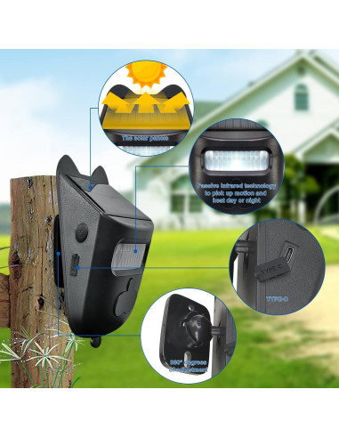 Alarma Solar HoneTeek para Entrada de Vehículos - 1 Sensor y Timbre