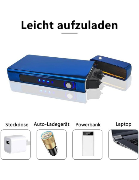 Encendedor de Arco Plasma GADATOP USB a Prueba de Viento