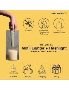 Encendedor Eléctrico MOTLI Recargable USB a Prueba de Viento 2