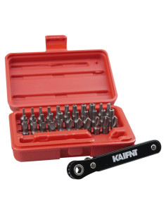 Juego de Puntas de Seguridad KAIFNT K401 34 Piezas 1/4"