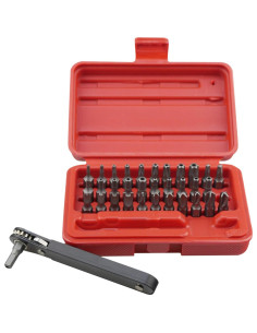 Juego de Puntas de Seguridad KAIFNT K401 34 Piezas 1/4" 2