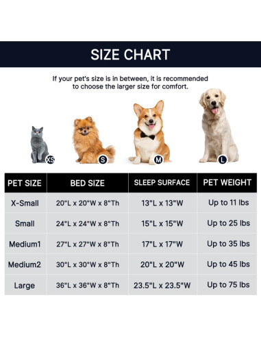 Cama Redonda para Perros y Gatos WESTERN HOME 50x50 cm Suave