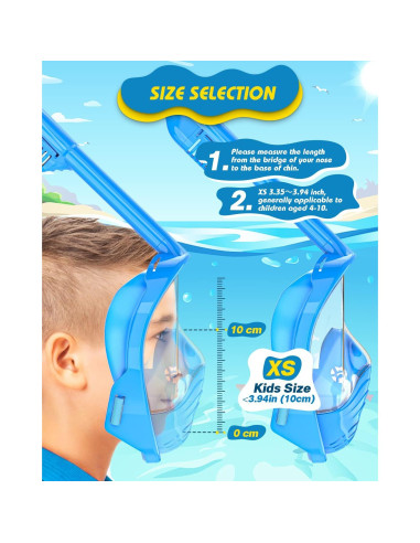 Máscara de Snorkel QingSong para Niños 0.45 kg Antivaho