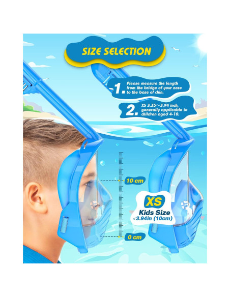 Máscara de Snorkel QingSong para Niños 0.45 kg Antivaho