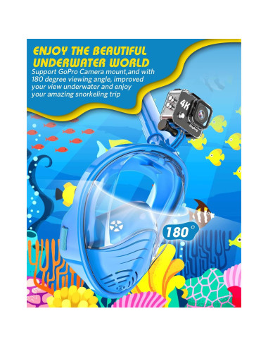Máscara de Snorkel QingSong para Niños 0.45 kg Antivaho