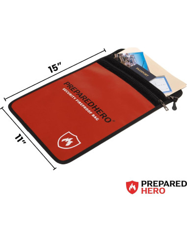 Bolsa a Prueba de Fuego Prepared Hero 27x38 cm Resistente