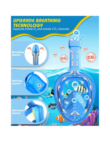 Máscara de Snorkel QingSong para Niños 0.45 kg Antivaho