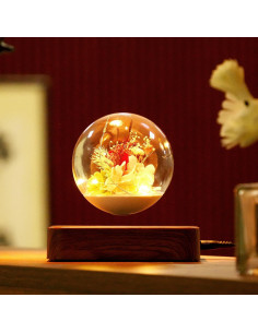 Lámpara de Levitación Magnética HCNT con Rosas Eternas 2