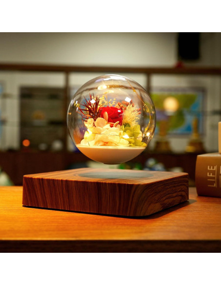 Lámpara de Levitación Magnética HCNT con Rosas Eternas Lámpara de Levitación Magnética HCNT con Rosas Eternas