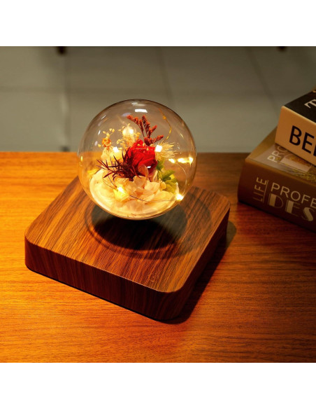 Lámpara de Levitación Magnética HCNT con Rosas Eternas Lámpara de Levitación Magnética HCNT con Rosas Eternas