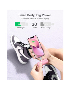 Cargador Portátil Charmast 5000mAh Carga Rápida 20W Rosa 2