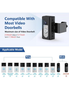 Soporte Antirrobo KIMILAR para Videoportero Ring/Blink 2
