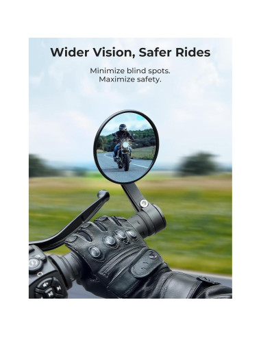 Espejos de Manillar KEMIMOTO 8,89 cm Antideslumbrante Universal