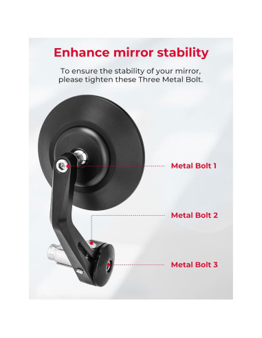 Espejos de Manillar KEMIMOTO 8,89 cm Antideslumbrante Universal