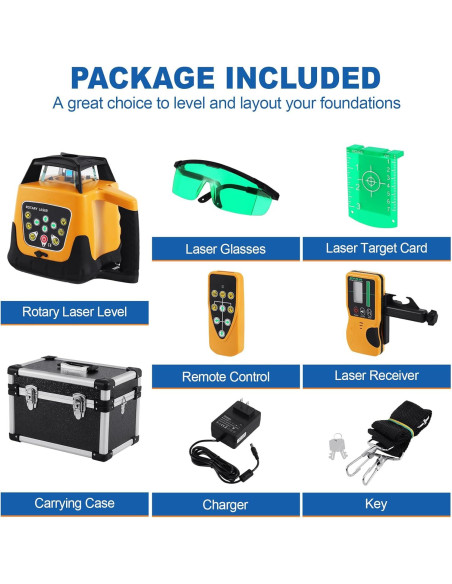 Nivel Láser Rotatorio Iglobalbuy Verde 500m 360 Automático