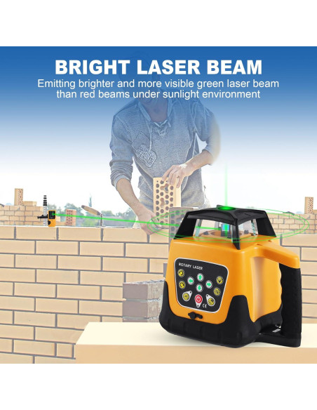 Nivel Láser Rotatorio Iglobalbuy Verde 500m 360 Automático