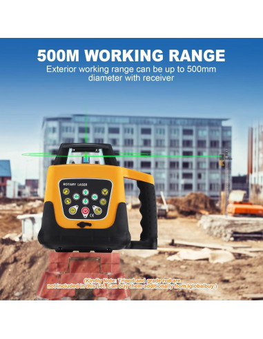 Nivel Láser Rotatorio Iglobalbuy Verde 500m 360 Automático