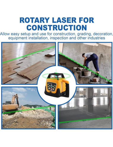 Nivel Láser Rotatorio Iglobalbuy Verde 500m 360 Automático
