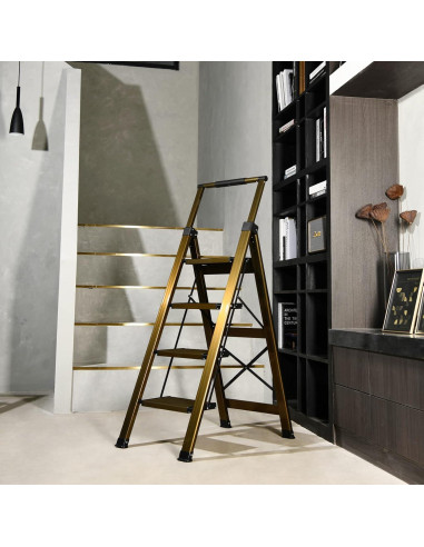 Escalera Plegable XinSunho 4 Pasos Aluminio Antideslizante