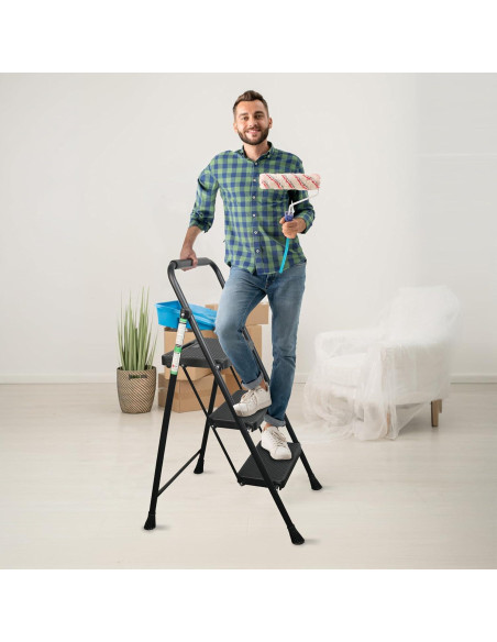Escalera de 3 peldaños Arbusb Plegable Antideslizante
