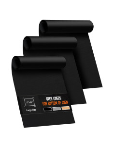 Forros para Horno Buself - Paquete de 3, 43.2x63.5 cm, Negro