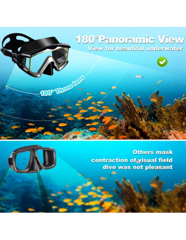 Máscara de Buceo EXP VISION EX-4300 con Snorkel Antivaho