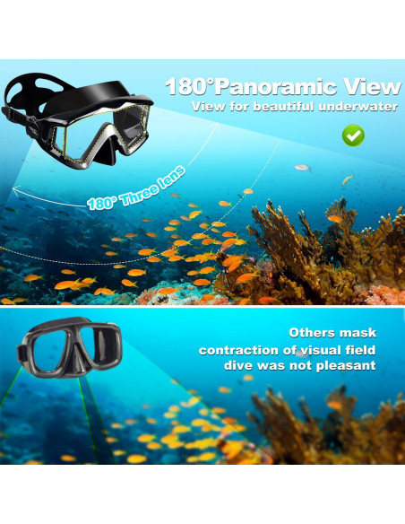 Máscara de Buceo EXP VISION EX-4300 con Snorkel Antivaho