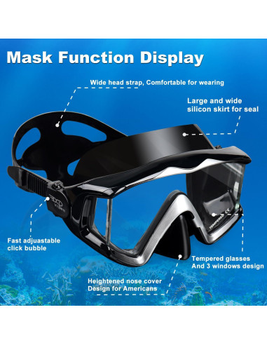 Máscara de Buceo EXP VISION EX-4300 con Snorkel Antivaho