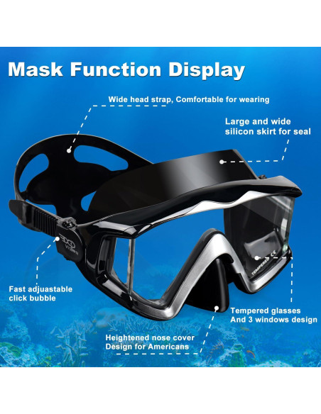 Máscara de Buceo EXP VISION EX-4300 con Snorkel Antivaho