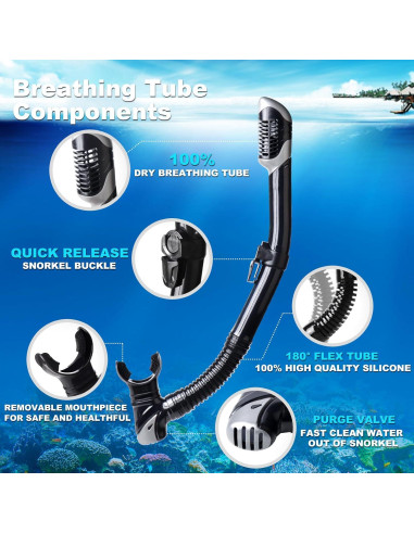 Máscara de Buceo EXP VISION EX-4300 con Snorkel Antivaho