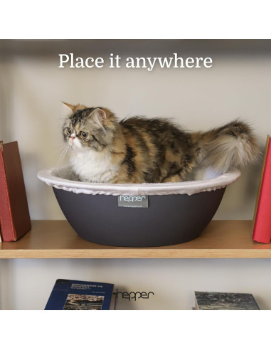 Cama para Gatos Hepper Redonda Gris/Blanco 45.7cm