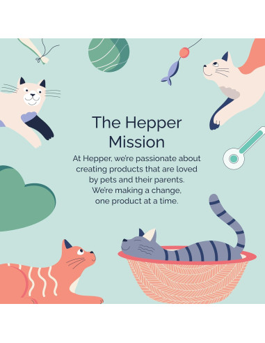 Cama para Gatos Hepper Redonda Gris/Blanco 45.7cm