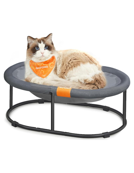 Cama para mascotas Feandrea ovalada, hamaca para gatos gris