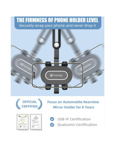 Soporte para Teléfono JOCOSA en Espejo Retrovisor 360 2