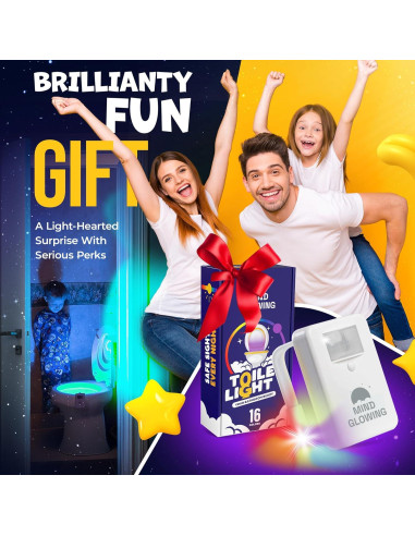 Luz de Inodoro Brillante Luz Nocturna LED con Sensor de Movimiento