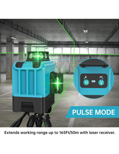 Nivel Láser Autonivelante VYTOOV 12 Líneas Verde USB-C