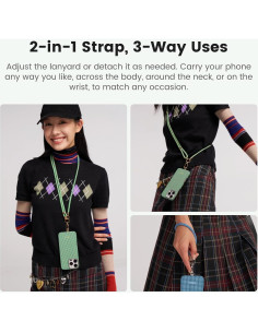 Correa Ajustable para Teléfono PITAKA - Negro, Multifuncional 2