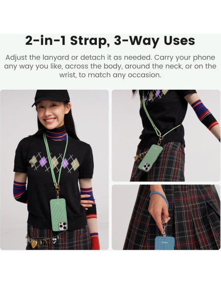 Correa Ajustable para Teléfono PITAKA - Negro, Multifuncional