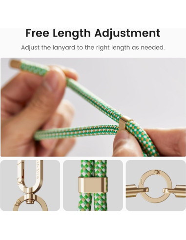 Correa Ajustable para Teléfono PITAKA - Negro, Multifuncional