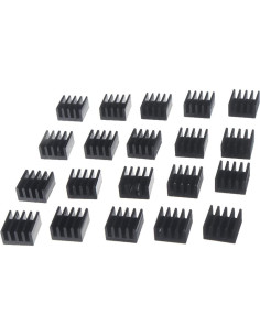 20 Disipadores de Calor de Aluminio Jienk 9x9x5mm con Cinta Térmica 2