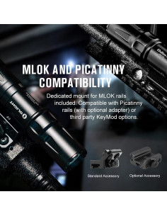 Linterna Táctica OLIGHT Odin Mini 1250 Lúmenes Recargable 2