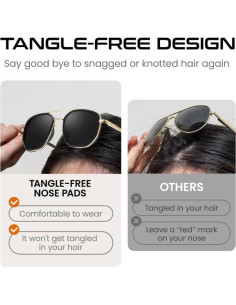 Gafas de sol aviador SODQW con marco cuadrado y doble puente 2